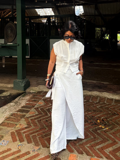 Asymmetric Front Overlay Pants 🇨🇴