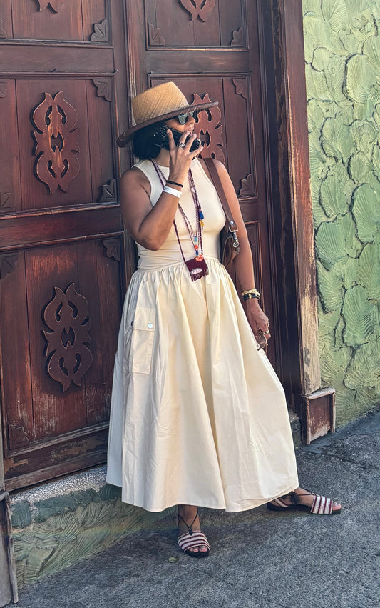 Beige Cargo Dress