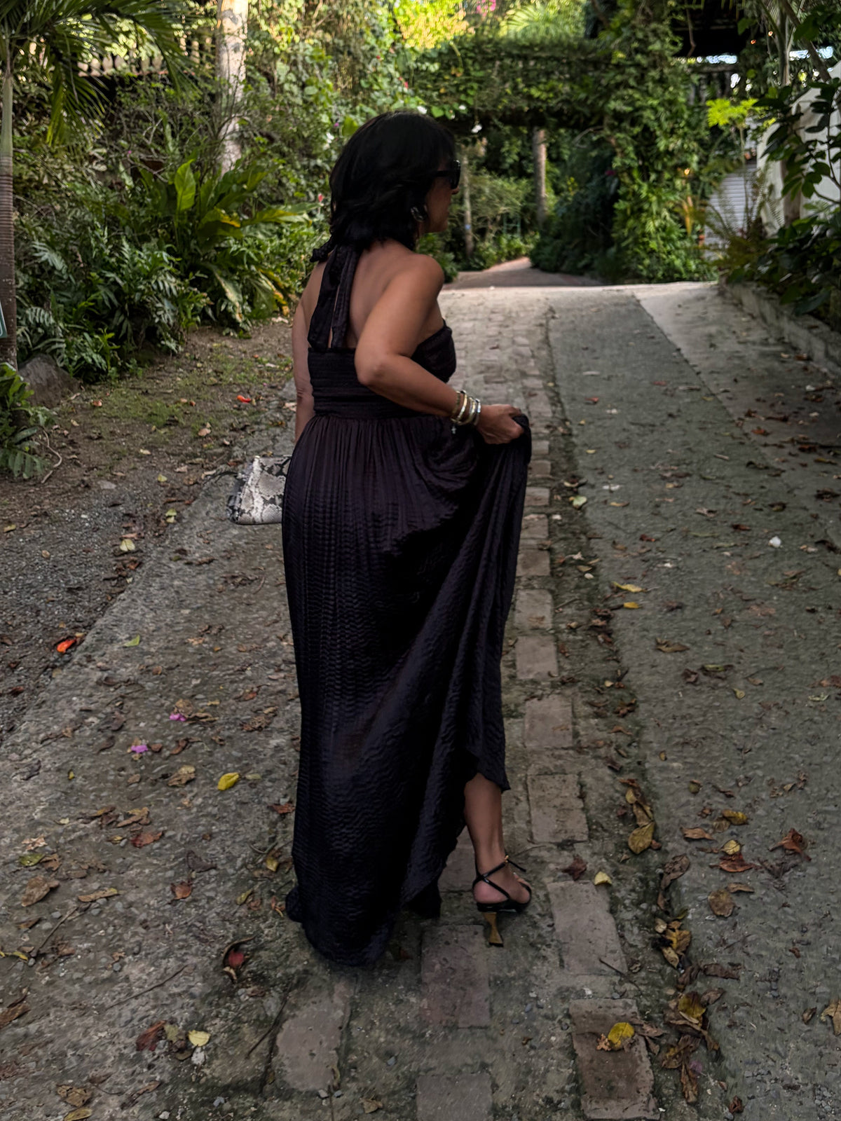 Satin Halter Maxi Dress