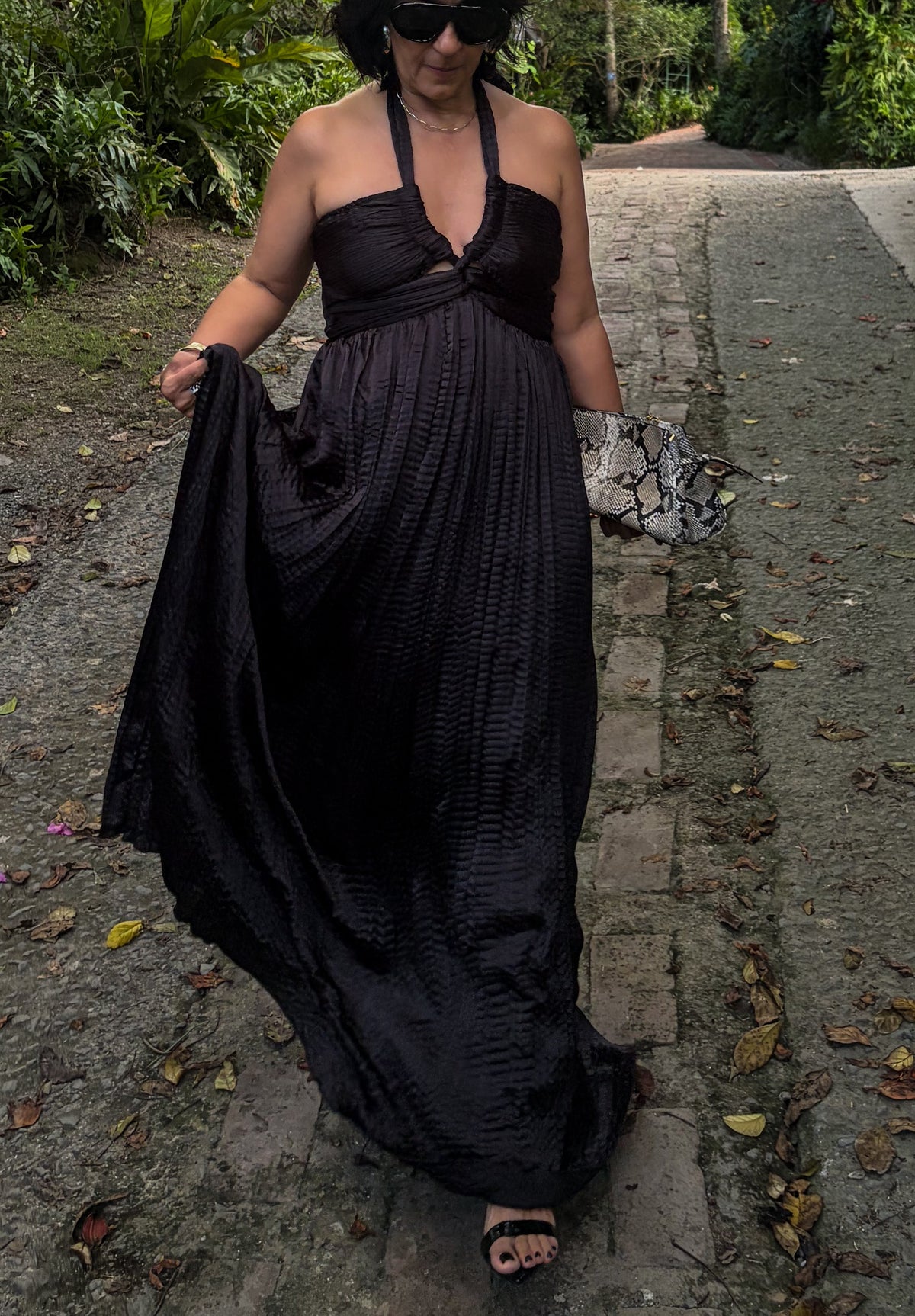 Satin Halter Maxi Dress