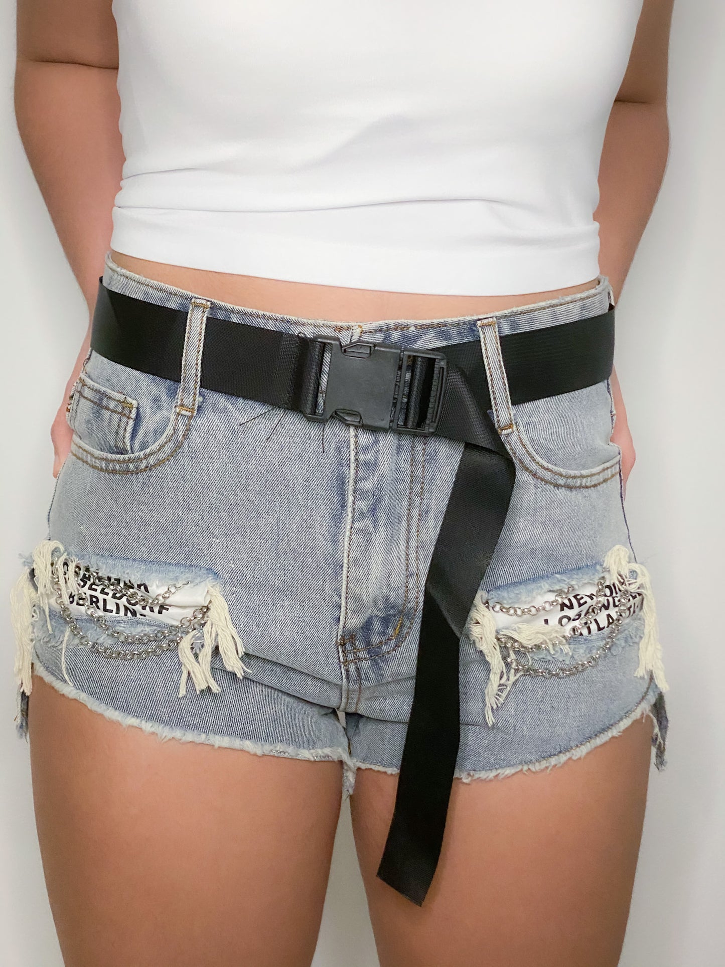 Chains Denim Short